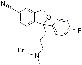 Citalopram hydrobromide Structure